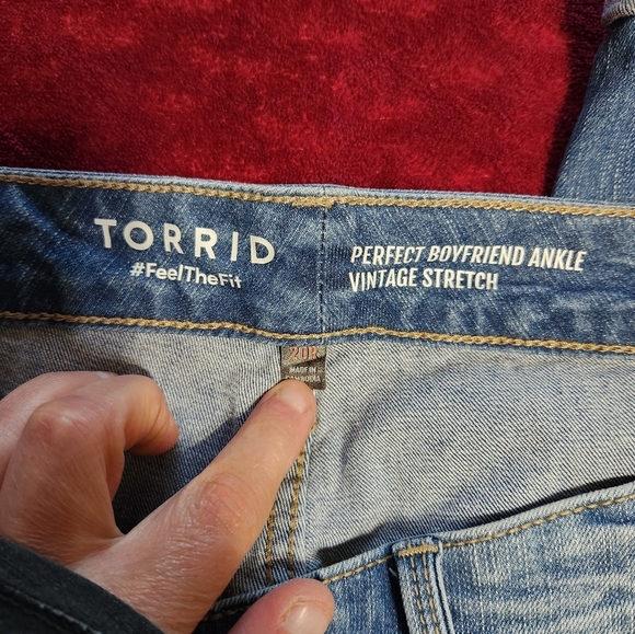 Torrid Blue Distressed Jeans - Picture 4 of 9